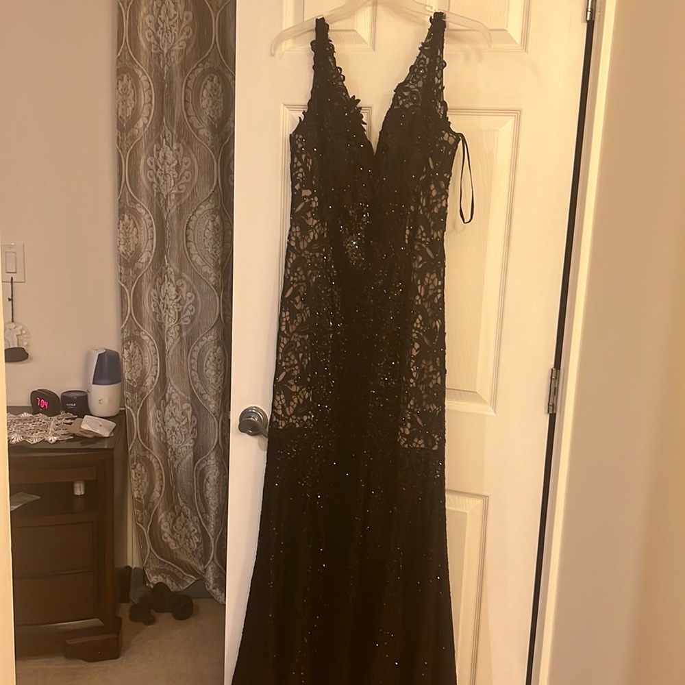 Black prom dress new size 12 from Camille LA VIE